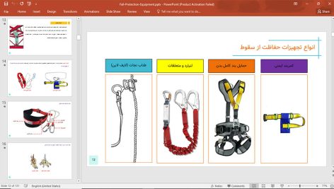 تجهیزات حفاظت فردی کار در ارتفاع