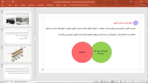 ایمنی داربست ثابت فلزی